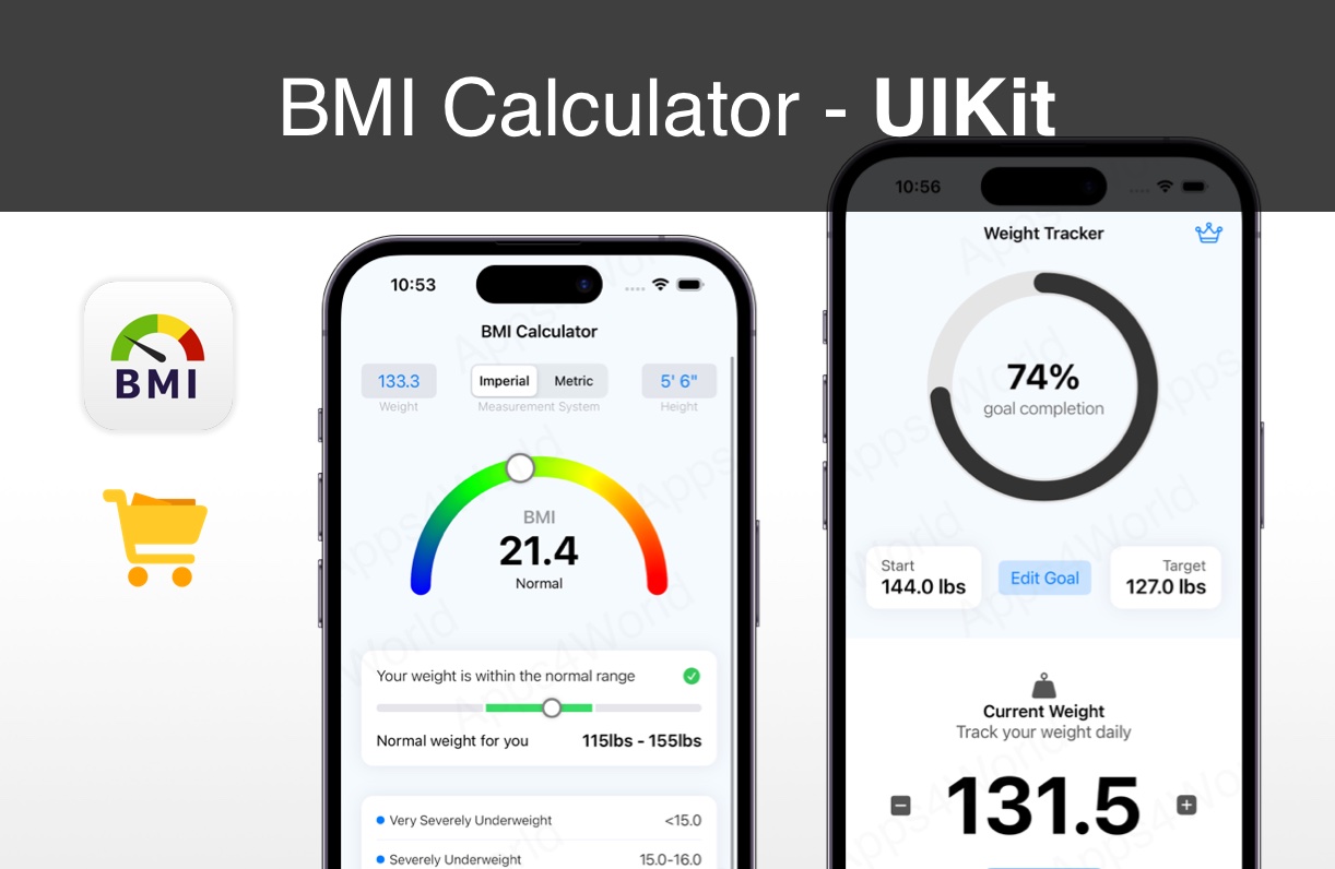 BMI Calculator iOS app template